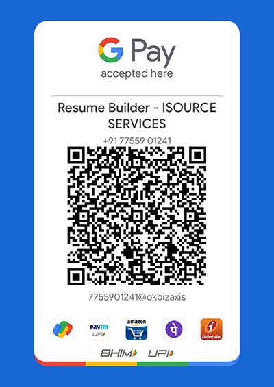 QR Payment Code for Resume Builder