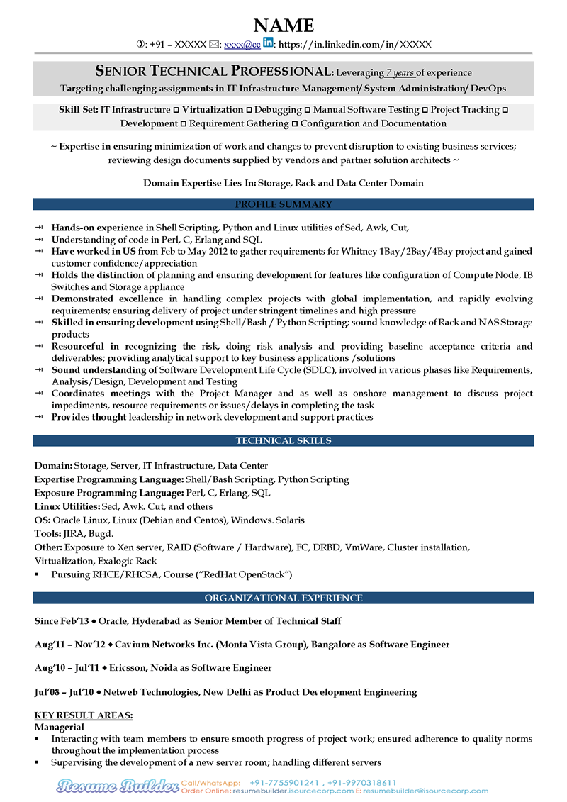 Mid Senior Level Resume Template